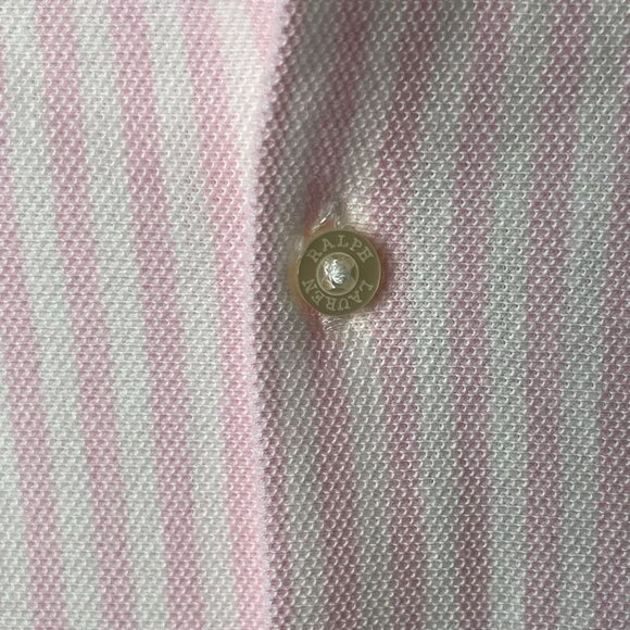 POLO Ralph Lauren Kid's Pink Belted Button Down Short Sleeve Shirt Dress Medium - Picture 8 of 9